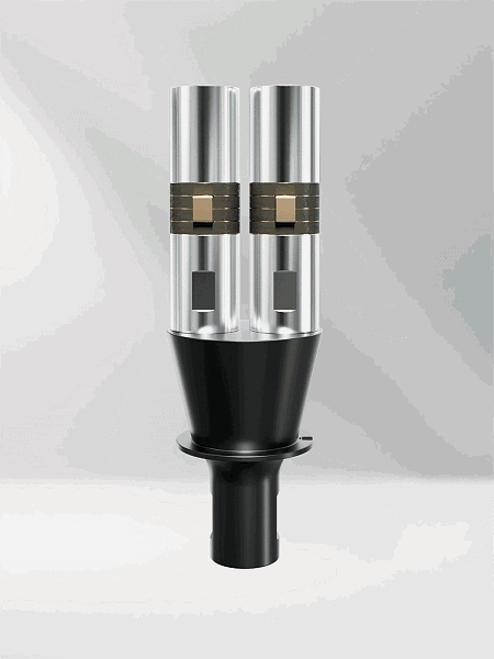 20kHz-2600W 声峰超声波换能器 双柱直筒(黑灰)